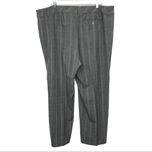 Emma James Gray Check Plaid Dress Pants Size 18W - Picture 2 of 11
